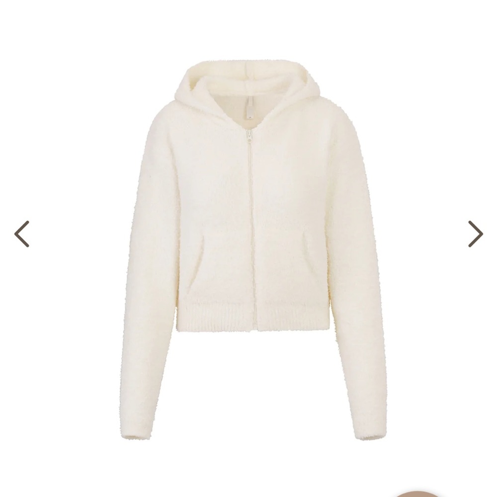 Skims Cozy Knit Zip Up Hoodie